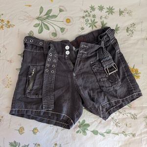 Pete&Greta charcoal grey linen shorts